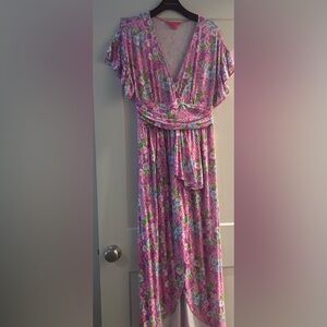 Lilly Pulitzer Pink Floral A-Line Skirt